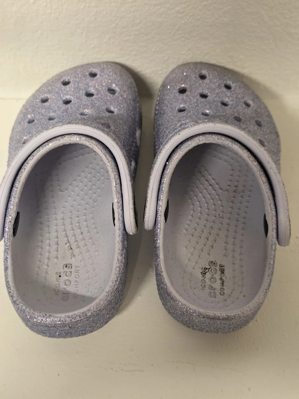 Crocs Toddler Girl Classic Glitter Clog - Purple